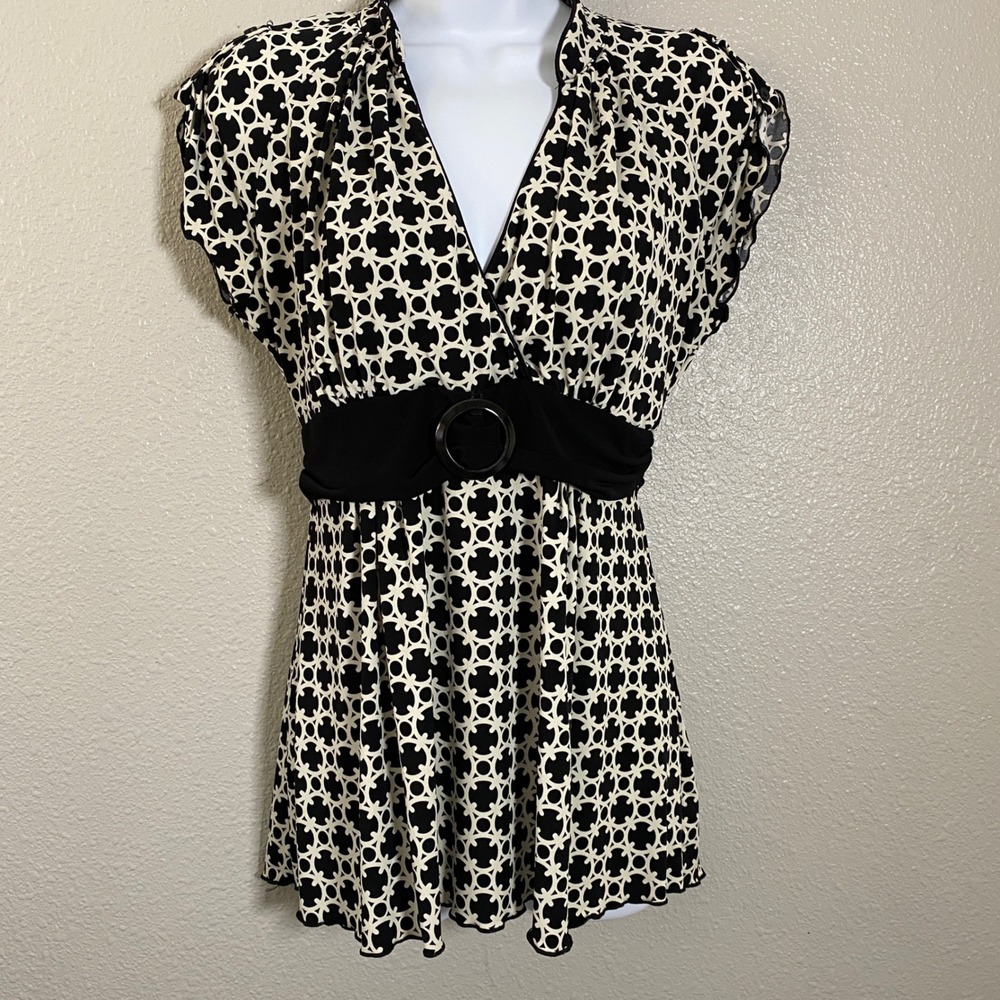 Y2K Babydoll Top Medium 2000s Boho Chic Bohemian Artsy Funky Summer Casual
